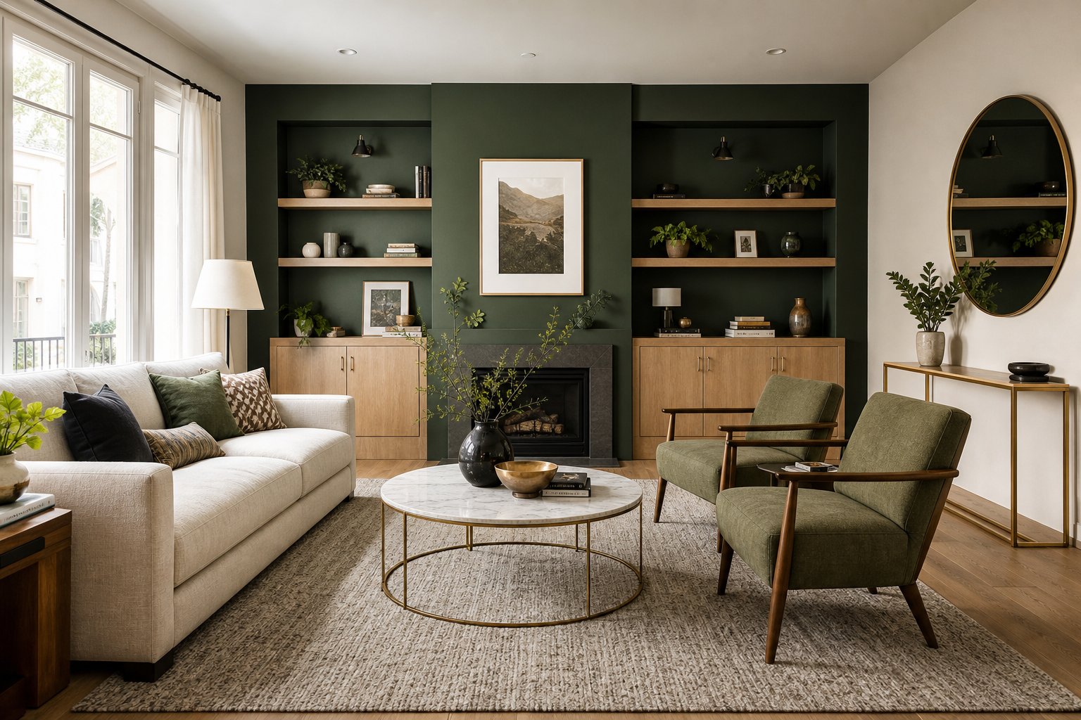 Home decor and interior design renovation of a modern living room by Living Nest Hubs