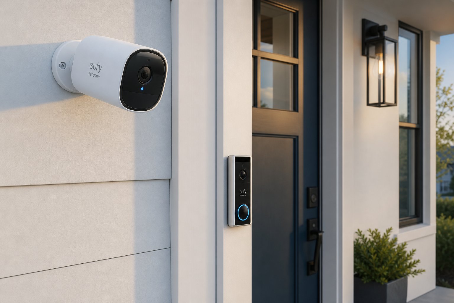Smart home security camera and video doorbell installation